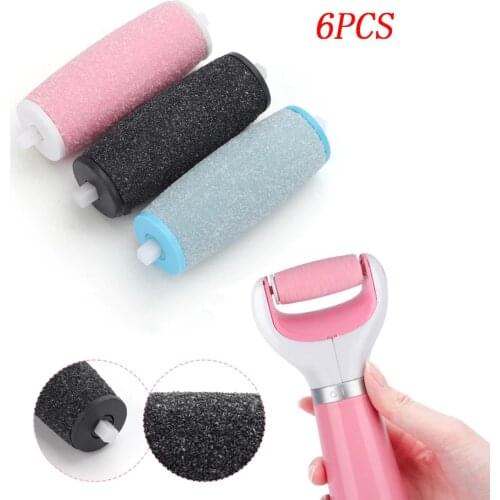 6Pcs/lot Pedi Hard Skin Remover Foot Grinder Dull Polish Foot Care Tool Refills Replacement Rollers Feet File Feet Care Tool