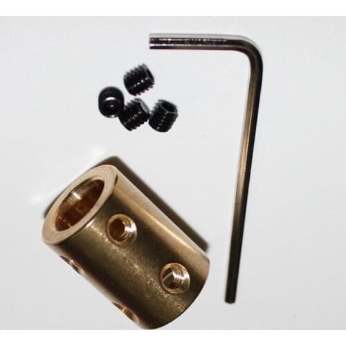 8/ 10 /12 mm OD20 L22 Brass Copper Rigid Tube Coupler 10*12mm Motor Connector Flexible Accessories Mold Metal Mechanical