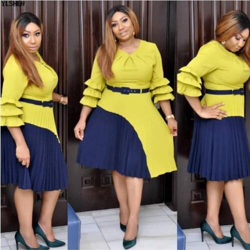 African Dresses For Women African Clothes Africa Dress Pleated Dashiki Ladies Clothing Ankara Plus Size Africa Women Dress