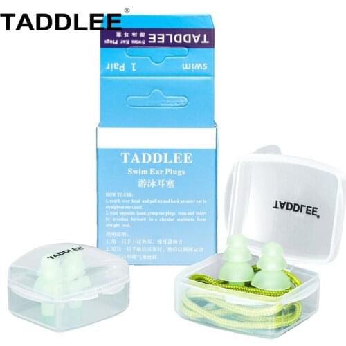 Taddlee Swimming Ear Plugs Silicone Waterproof Earplugs Showering Bathing Surfing Adult