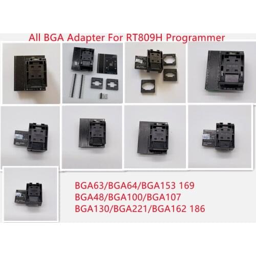 Free shipping RT-BGA169-01 BGA169 / BGA153 BGA63 BGA64 BGA100 ALL BGA EMMC Adapter For RT809H Programmer