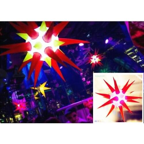 2m Decorative Lighting Inflatable Thorn Star for Event Decoration