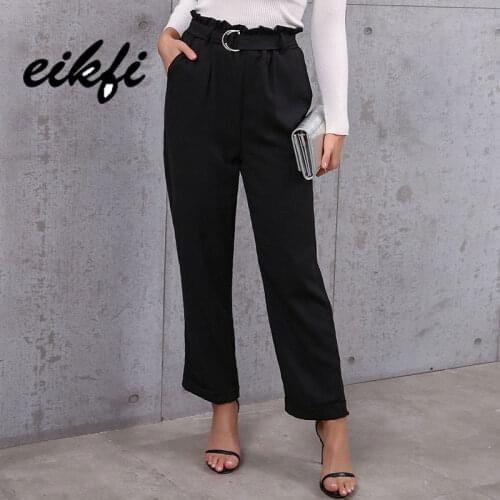 EIKFI Women's Straight Trousers