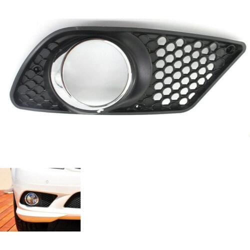 JanDeNing 2pcs ABS Front Lower Bumper Fog Light Grill Cover Grille Trim For Mercedes Benz C Class W204 AMG 2008-2010