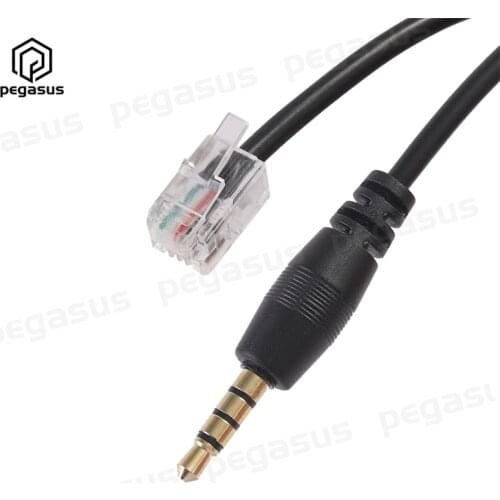 3.5mm Headphone Plug to RJ9 Crystal Head 4P4C Mobile Phone Audio Conversion Cable For Amplifier and Bluetooth Headset