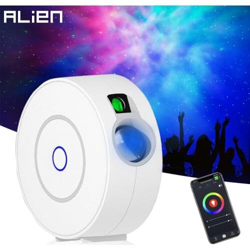 ALIEN Smart Star Galaxy Laser Projector Starry Sky Stage Lighting Effect for Christmas Party Holiday Work with Alexa Google Home