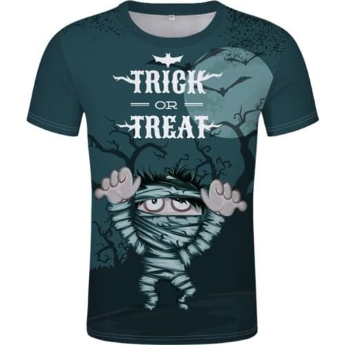 Halloween Men Women Fashion T-shirt 3D Print Graphic Hip Hop Halloween Mummy Cool T-Shirt Short Sleeve Tops T Shirt