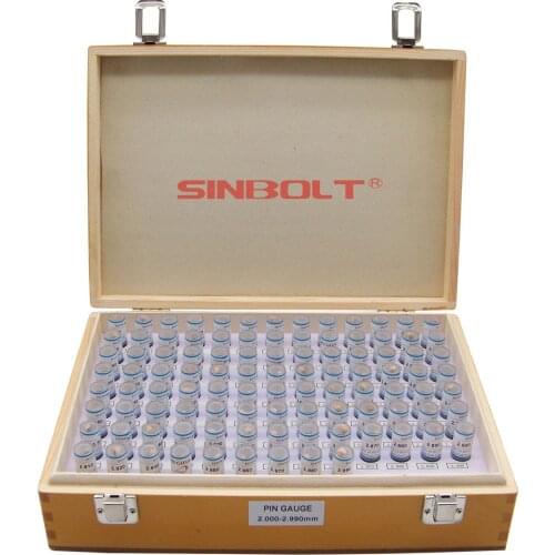 Pin Plug Gauge Set,2.000mm--2.990mm(Interval: 0.01,100pcs),fast delivery
