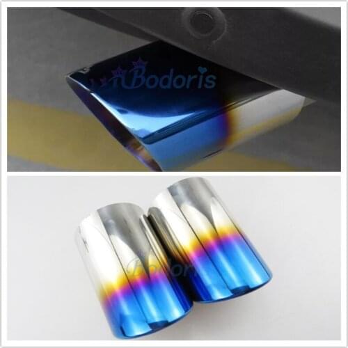 Car Styling Exhaust Muffler Tip #304 Stainless Steel Pipe End 2017 2018 For Volkswagen VW Tiguan L 280 330 TSI Accessories