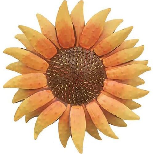 Door Hanging Home Decoration Wrought Iron Sun Flower Wall Ornaments 31cm Porch Sunflowers For Garden Outdoor