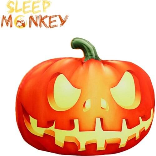 New Halloween decoration Pumpkin Plush Stuffed Doll Soft vampire Toy For Children Baby Kids Cushion bat Pillow Christmas Gift