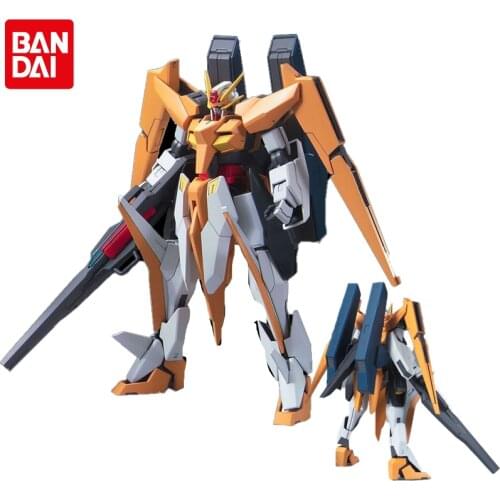 Original Bandai Gundam Anime Figure HG 00 50 1/144 GN-007 ARIOS Gundam GNHW M Assembly Anime Action Figures Toys for Children