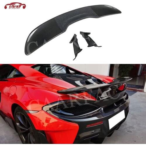 Dry Carbon Fiber 600LT Style Car Rear Spoiler Racing Trunk Tail Wings For McLaren 540C 570S 570GT Spoiler