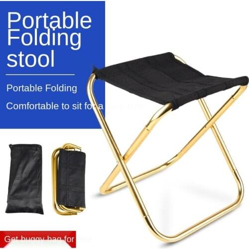 Aluminum Alloy Portable Maza Outdoor Fishing Sketch Pocket Folding Stool Subway Train Queuing Stool
