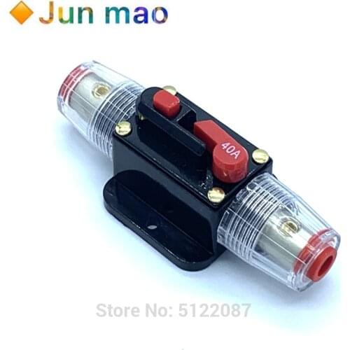 100A 50A 60A 80A 150A 12V 24 Car Truck Audio Amplifier Circuit Breaker Fuse Holder AGU Style Stereo Amplifier Refit Fuse Adapter