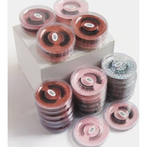 12/24/36/48 Pairs Wholesale Eyelashes Natural Long False Eyelashes Hand Made Wispy Fake Lashes Eye Lashes Extensions Makeup Tool