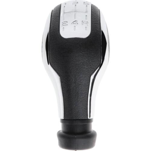 1PC ABS Car 5 Speed Manual Gear Shift Knob Gear Head Chrome Cap Durable fit for Peugeot 207 408 Car Accs