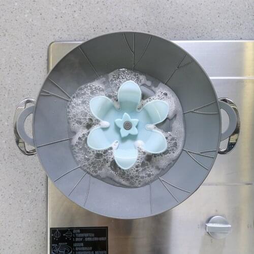 Silicone Lid Spill Stopper Cover for Pot Pan Kitchen Accessories Cooking Tools Flower Cookware Home Kitchen Accessories