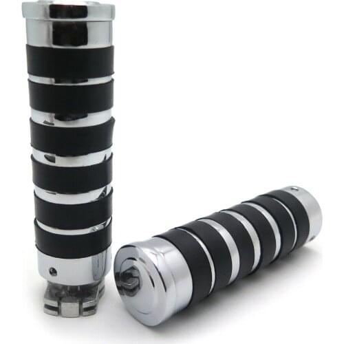 Fit for Replacement Motorcycle 1'' Handlebar Grips Fit for Harle Davidson bikes CHROMED