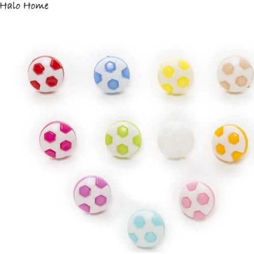 Mixed 50pcs Shank Football Nylon Buttons Decor Home Sewing Scrapbooking Clothing Card Making DIY 13mm