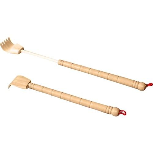 Extendable Back Scratcher Bamboo Wooden Telescopic Flexible Anti Itch Self Massager Claw Extender Health99