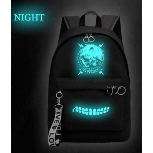 Tokyo Ghoul Luminous Backpacks School Bags Students School Backpack Boy Girl Fashion New School Rucksack Teens Travel Mochilas