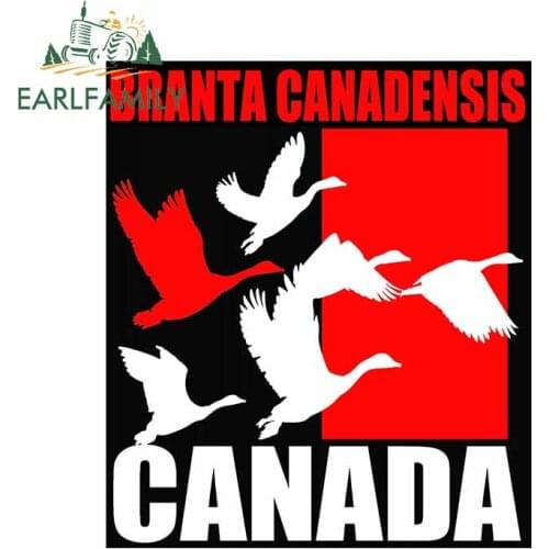 EARLFAMILY 13cm x 11.2cm For CANADA GOOSE Vinyl Car Stickers Creative Decal DIY Laptop Waterproof for VAN JDM RV Decoration