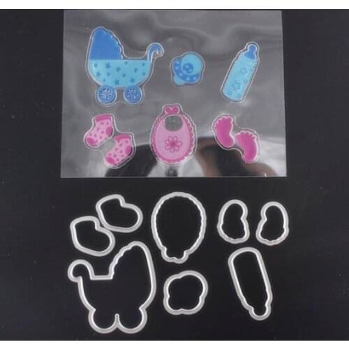 YLCD1582 Baby Things Metal Cutting Dies & Stamps For Scrapbooking Stencils DIY Album Cards Decoration Embossing Folder Die Cuts