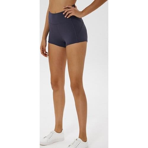 LANTECH Women Yoga Shorts Soft Nylon Fitness Jogger Shorts High Waist Solid Sport Workout Shorts Slim Tummy Control Gym Tights