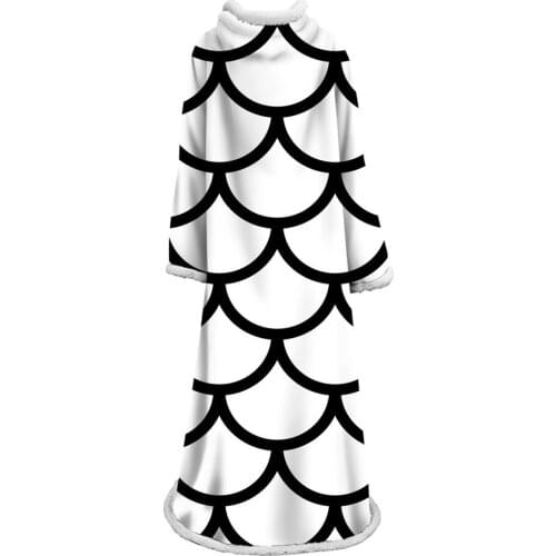 Winter Blankets 3D Mermaid Scales Colorful Sleeve Blanket Home Adults Wearable Funny Print Portable Travel Blankets Brand New