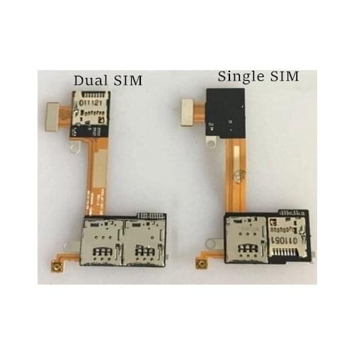 10pcs /Lot, For Sony Xperia M2 Sim Reader Flex Cable Sim Card Slot Holder+ TF Card Slot Reader Adapter Board Replacement
