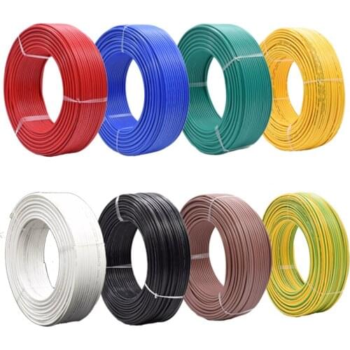 Multi-strand soft copper core wire RV 0.5 square electronic cable control signal line