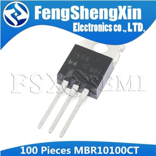 100PCS MBR10100CT TO-220 MBR10100 TO220 10100CT SCHOTTKY BARRIER RECTIFIERS