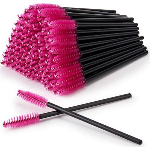1000 PCS Disposable Eyelash Extension Brush Wands Mascara Brush Cosmetic Applicator for Makeup Eye Lashes Eyebrow Comb Rose