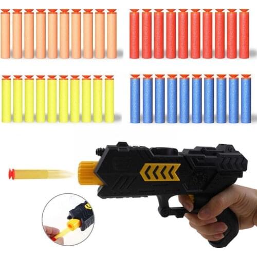 20pcs Blue Soft Hollow Hole Heads Bullets 4.5cm For Refill Guns Darts Toy Blasters For Series Kid Gift Accessories Bullets Q1U3