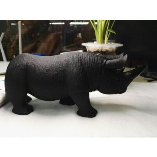 2600g(5.72 lb) 28*12*8 cm Natural Obsidian Rhinoceros Hand Carved