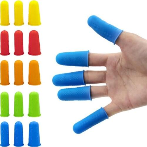 3pcs/set Anti-cut Heat Resistant Anti-slip Fingers Cover Silicone Finger Protector Sleeve Cover For Cooking Kitchen Tools