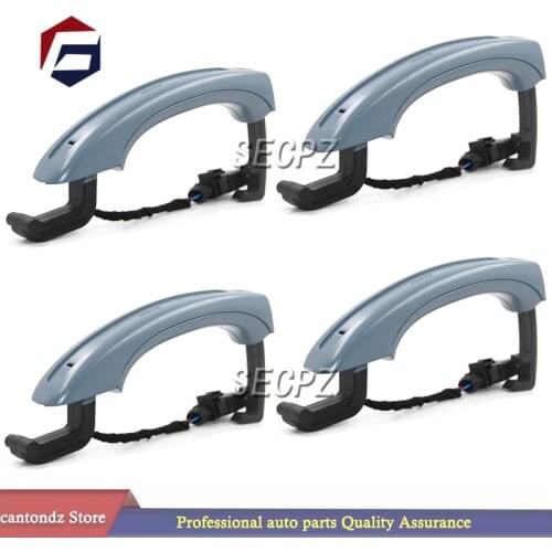 4Pcs High Quality Primed Front Exterior Door Handle 4L0837205A 4L0837205B GRU For Audi Q7 2007- 2012 2013 2014 2015 2016 2017