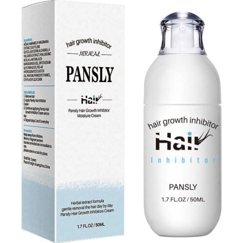 50ml Pansly Best Hair Growth Inhibitor Cream Spray Unisex Hair Removal Cream Body Legs Armpit Painless Facial Stop Hair Grow