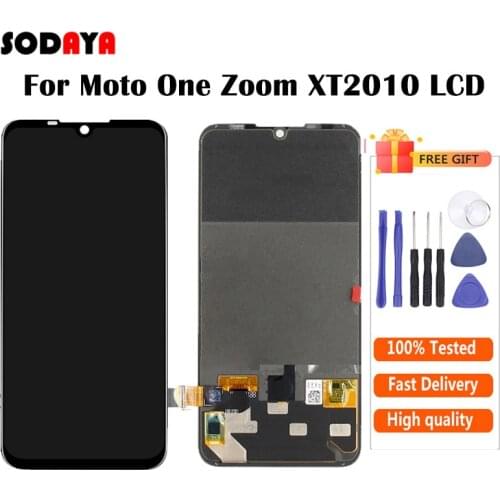 6.39" For Motorola Moto One Zoom Display XT2010 Xt12010-1 LCD Screen Display Touch Glass Digitizer Assembly Free Shipping
