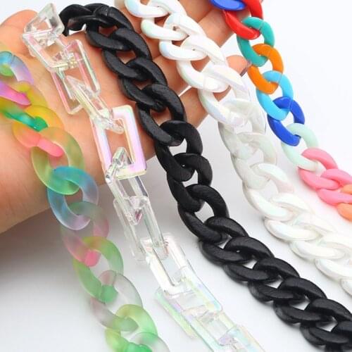 Acrylic Chain Buckle Plastic Broken Ring Color Chain Buckle Ring Bag Chain Chain for Bags Keychain Pendant diy wholesale