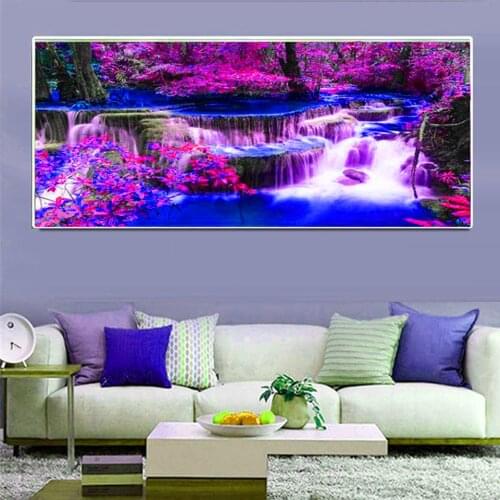 5D DIY Diamond Painting Blue Abstract Wall Art Decor Cross Stitch Mosaic Kit Full Square Round Drill Embroidery Rhinestones X101