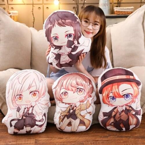 Bungo Stray Dogs Q Version Anime Pillow Sofa Cushion Nakajima Atsushi/dazai Osamu Manga Peripheral Pillow Stuffed Plush Toys