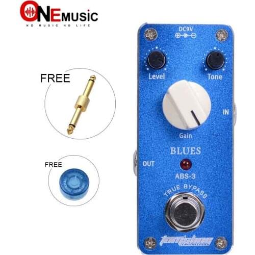 Aroma ABS-3 Blues mini Guitar effect pedal Truebypass Gain Tone Level adjustable+Free Connector