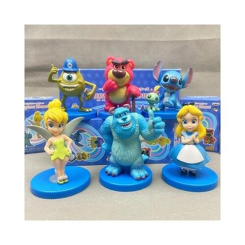 Disney Lilo & Stitch Alice in Wonderland Fashion Anime Action Figure PVC Model Cartoon Figures Toy Unisex Birthday Gifts