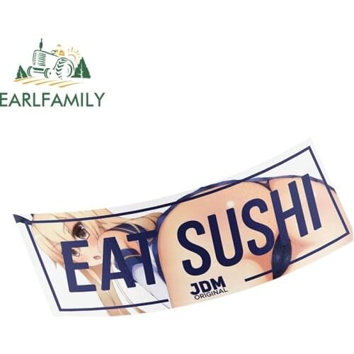 EARLFAMILY 13cm x 6.8cm for JDM Sexy Slap Car Stickers Auto Car Accessoires Decal Refrigerators Vinyl Trunk Windshield Decor