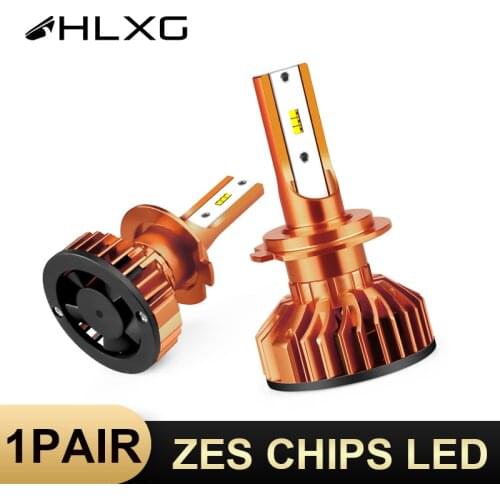 HLXG h7 Stock in France canbus with ZES headlight bulb H8 H9 H11 H4 9005 HB3 9006 HB4 led лампы для авто 15000LM Auto car lamp