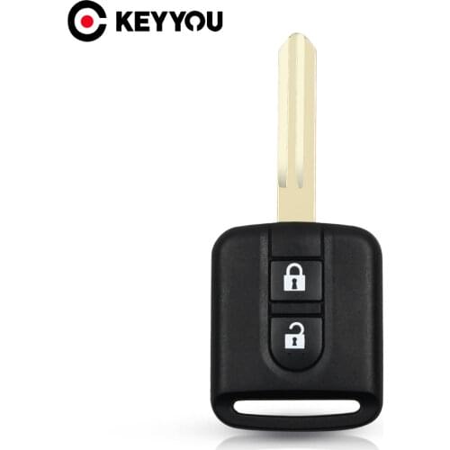 KEYYOU New Replacement 2 Buttons Car Key Case New Flip Car Key Shell For Nissan Qashqai Primera Micra Navara Almera Note Sunny