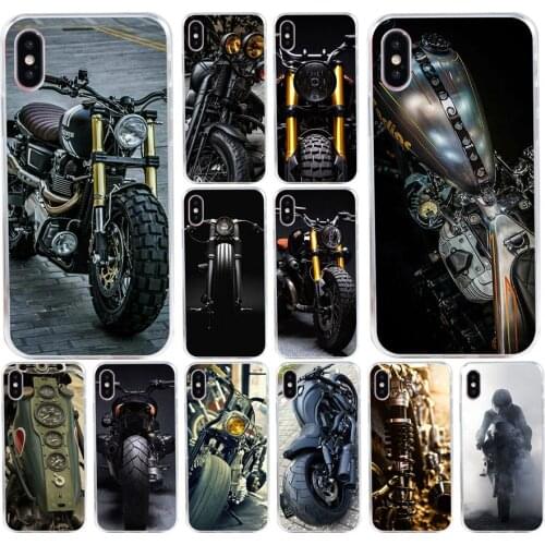 177H Classic Motorcycle Soft Silicone Tpu Cover phone Case for iphone 5 5s se X XR XS Max case