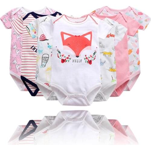 Summer Newborn boy baby Bodysuit Short Sleeve Babies Bebes Clothes Fashion Print Underwear Jumpsuit 3 24 m Boy girls Clothing